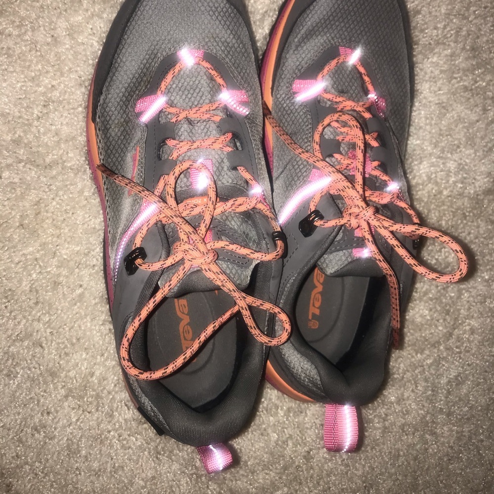 Reva reflective pink and grey shoes